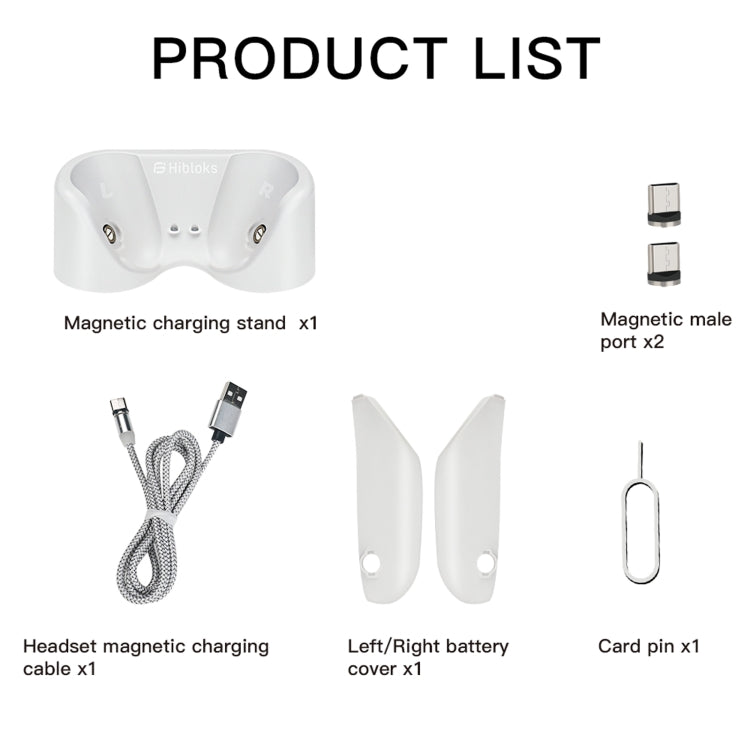 Hibloks VR Glasses And Handle Free Of Dismantling Magnetic Charging Base For Oculus Quest 2(White)