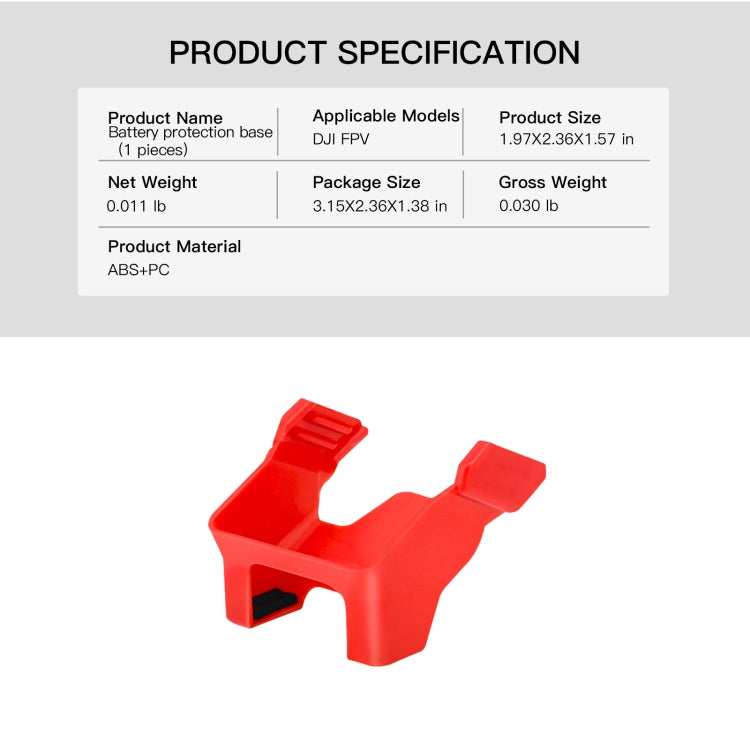 RCSTQ Aircraft Battery Protection Base For DJI FPV, No Need To Disassemble 1 PC