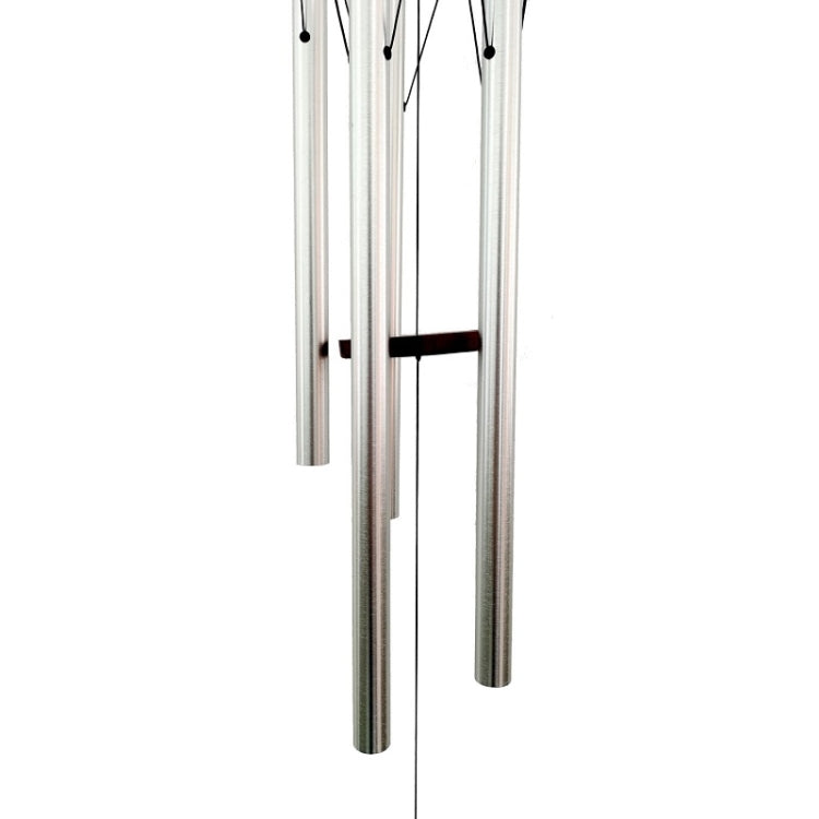 Solar Metal Aluminum Tube Wind Chime Lamp Outdoor Garden Decorative Lamp(Warm White Light)