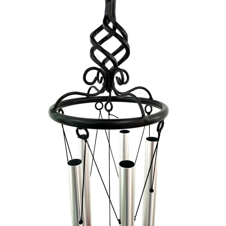 Solar Metal Aluminum Tube Wind Chime Lamp Outdoor Garden Decorative Lamp(Warm White Light)