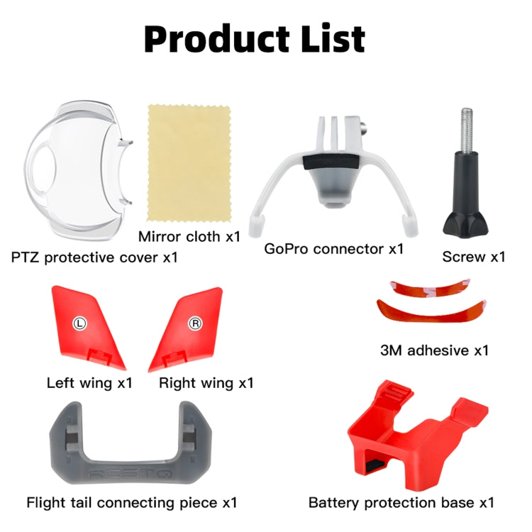 RCSTQ Traversing Aircraft Drone Protection Kit For DJI FPV(Flight Protection Set)