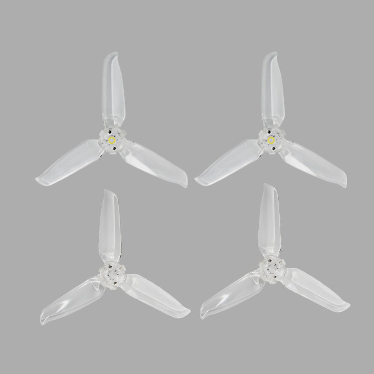 RCSTQ Drone Aircraft Transparent Three-Blade Propeller For DJI FPV(Two Pairs)