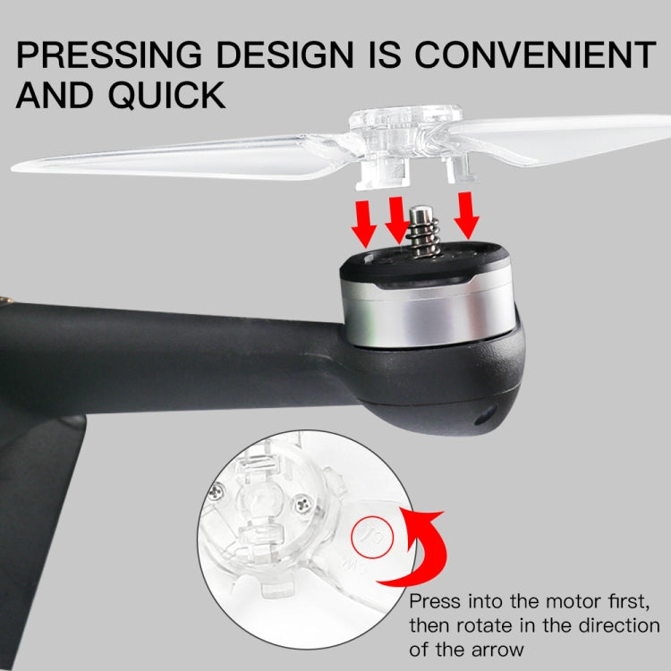 RCSTQ Drone Aircraft Transparent Three-Blade Propeller For DJI FPV(Two Pairs)