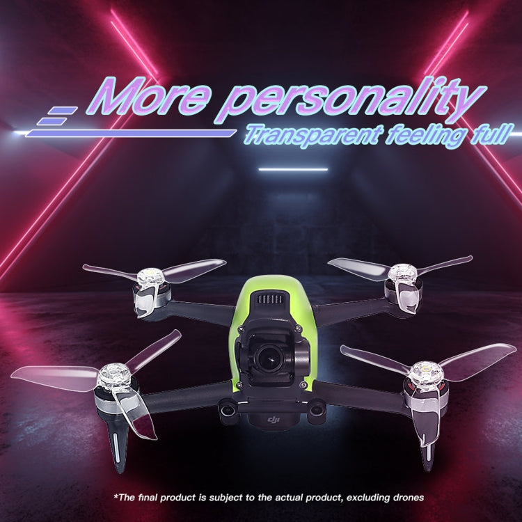 RCSTQ Drone Aircraft Transparent Three-Blade Propeller For DJI FPV(Two Pairs)