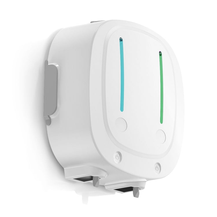 LZD-V11 Free Contact Multi-Purpose Wall Hanging Automatic Induction Soap Machine Intelligent Infrared Induction Double-Head Soap Dispenser(White)