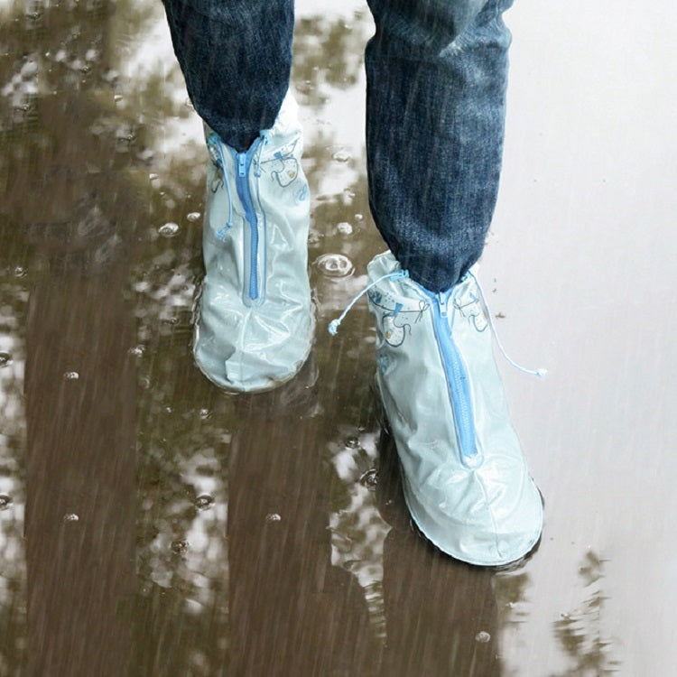 Rainy Day Waterproof Non-Slip Thick Wear-Resistant Rain Boots Overshoe Covers, Size: Large 42-44(Forest)