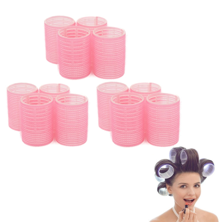 12 PCS/Set Self-Adhesive Curling Iron Hair Core Fluffy Hairdressing Toolï¼ŒRandom Colour Delivery, Specification: 63x36mm