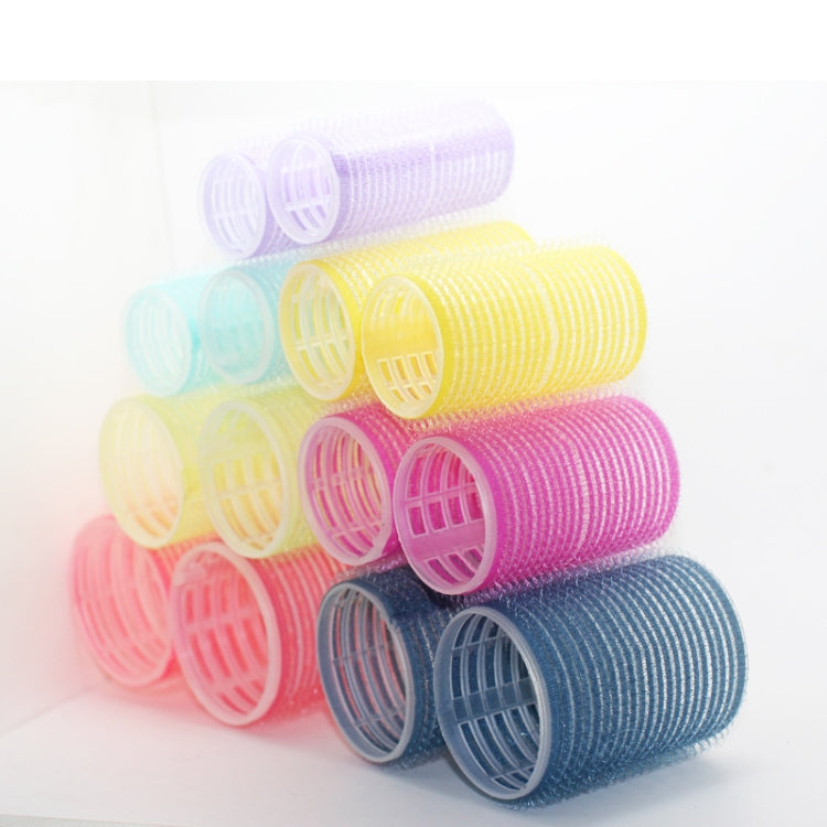 12 PCS/Set Self-Adhesive Curling Iron Hair Core Fluffy Hairdressing Toolï¼ŒRandom Colour Delivery, Specification: 63x36mm