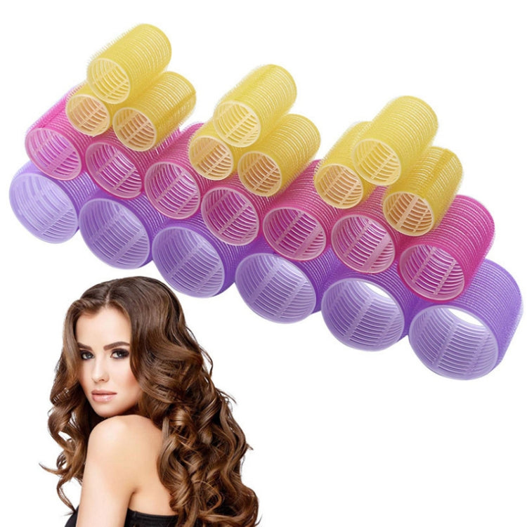 12 PCS/Set Self-Adhesive Curling Iron Hair Core Fluffy Hairdressing Toolï¼ŒRandom Colour Delivery, Specification: 63x36mm