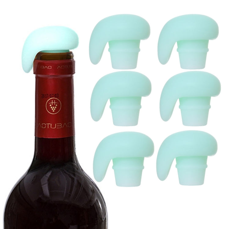 3 Sets SH-124 Wine Stopper Oil Bottle Silicone Bottle Stopper Kitchen Household Leak-Proof Oiler Seasoning Bottle Stopper