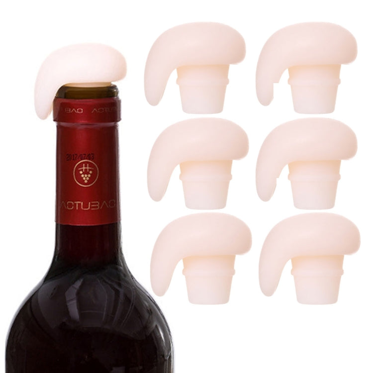 3 Sets SH-124 Wine Stopper Oil Bottle Silicone Bottle Stopper Kitchen Household Leak-Proof Oiler Seasoning Bottle Stopper