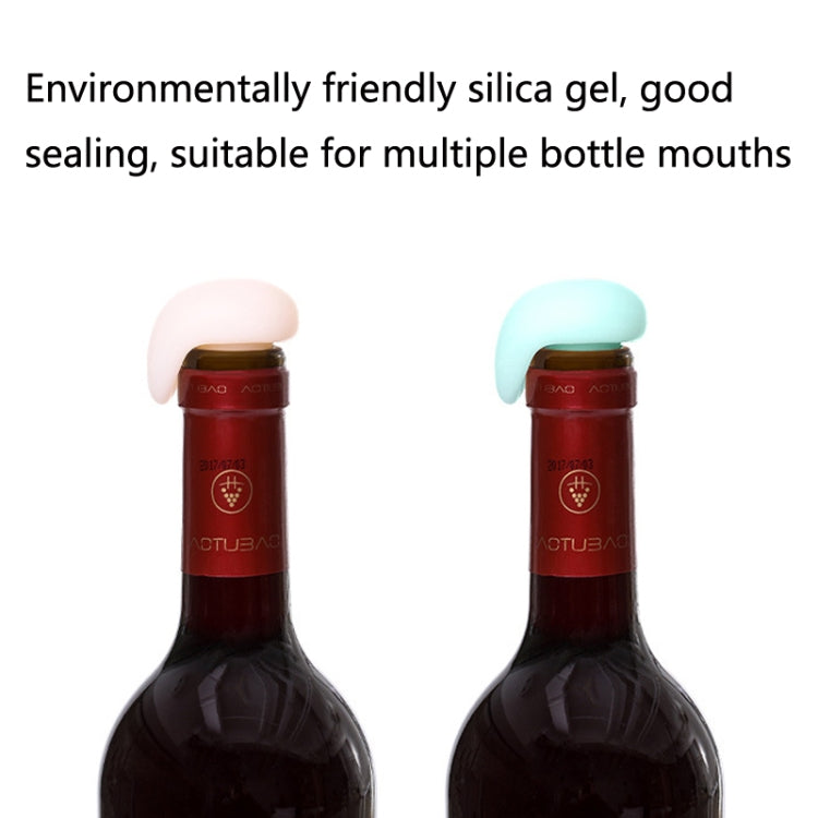 3 Sets SH-124 Wine Stopper Oil Bottle Silicone Bottle Stopper Kitchen Household Leak-Proof Oiler Seasoning Bottle Stopper
