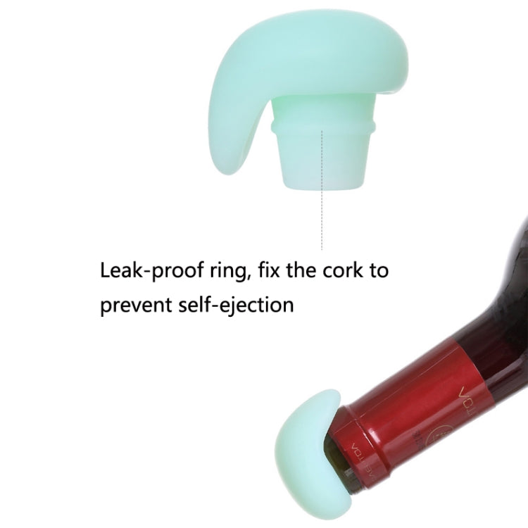 3 Sets SH-124 Wine Stopper Oil Bottle Silicone Bottle Stopper Kitchen Household Leak-Proof Oiler Seasoning Bottle Stopper