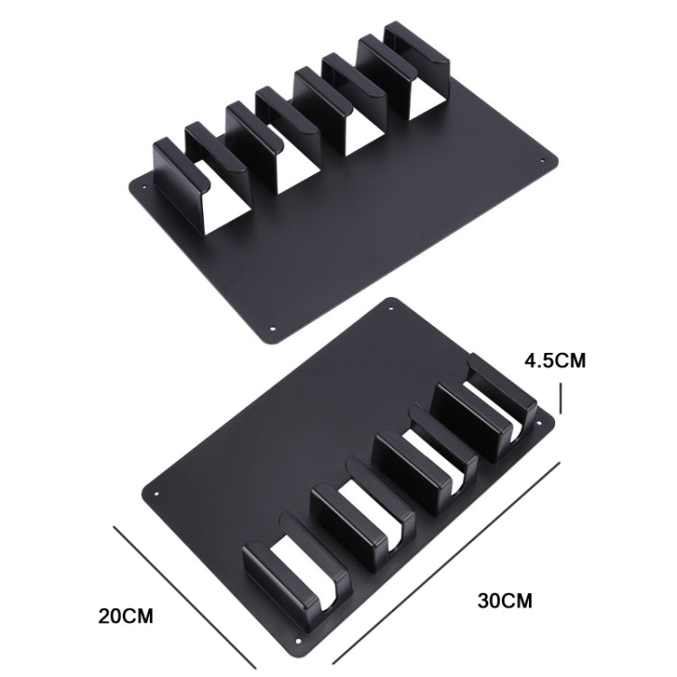 Hair Salon Electric Clippers Storage Wall Bracket(Black)