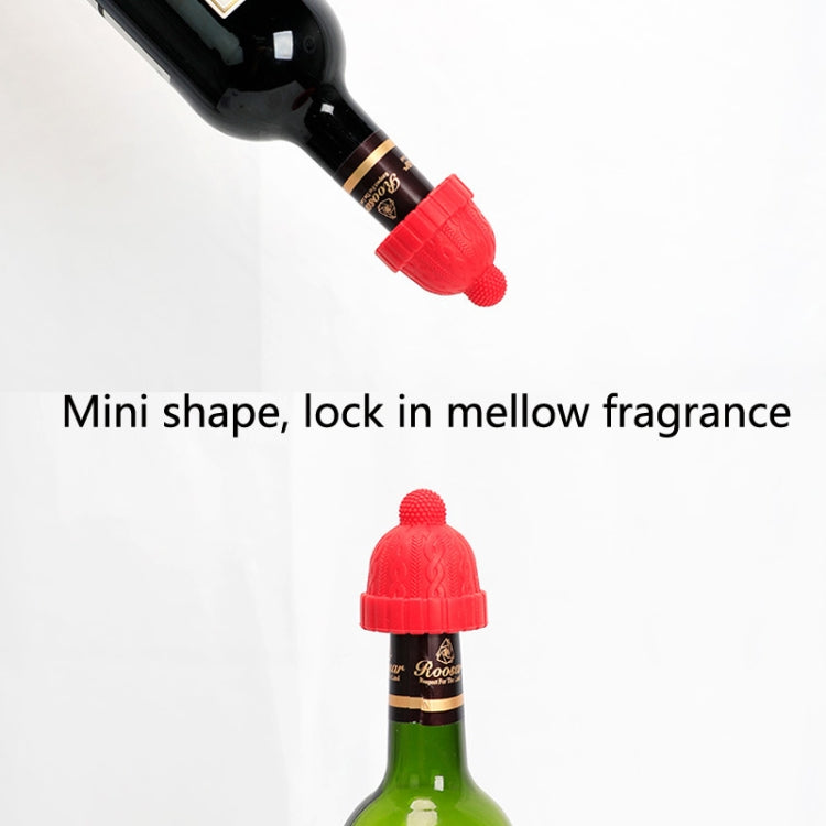 2 PCS Hat Type Silicone Wine Bottle Fresh-Keeping Stopper