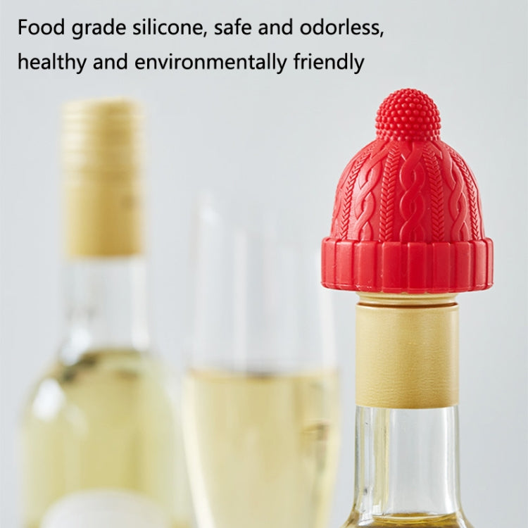 2 PCS Hat Type Silicone Wine Bottle Fresh-Keeping Stopper