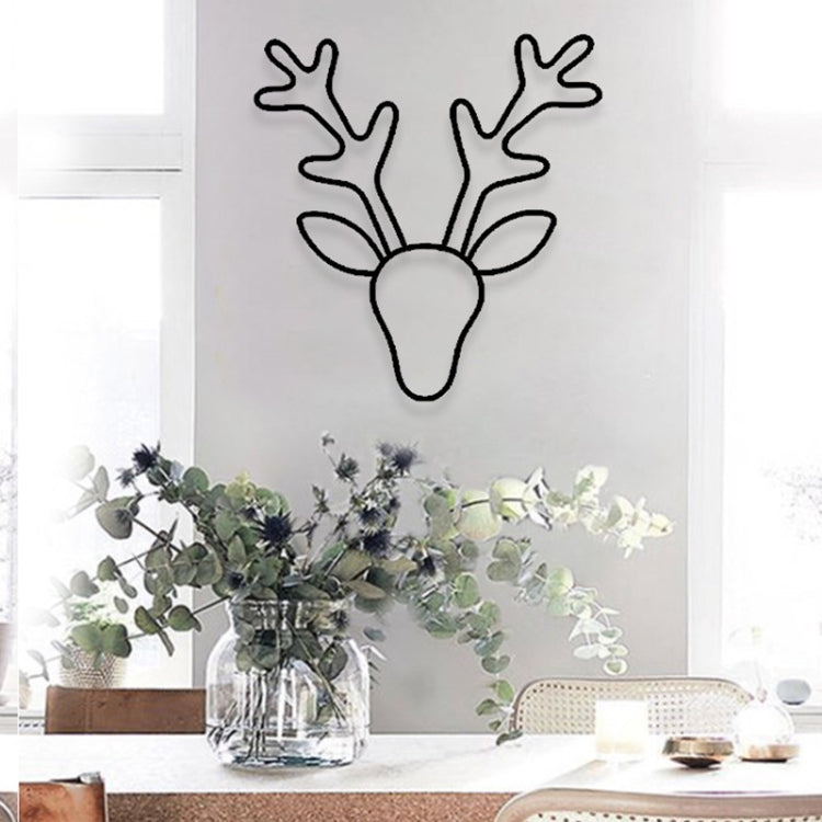 Fashion Iron Deer Head Wall Mount Toys Baby Girl Room Decoration Stuff(White)