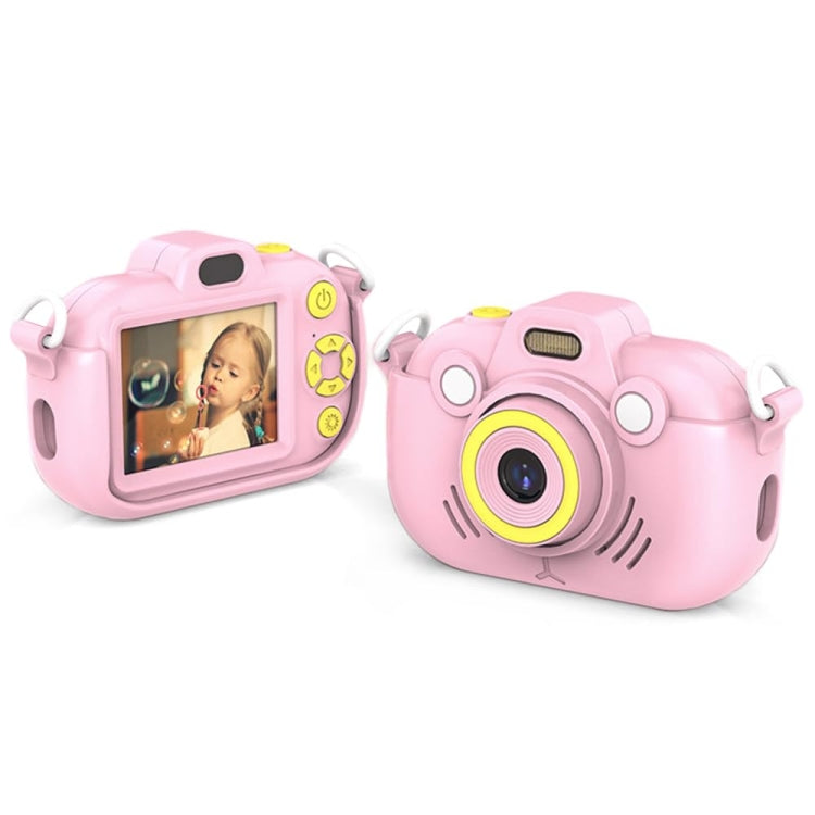 DC502 2.4-Inch 16X Zoom 2.7K Video Recording Children Digital Camera, Color: Pink + 32G