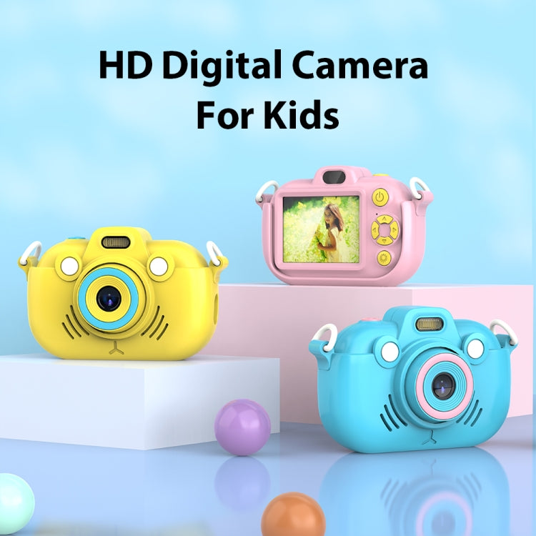 DC502 2.4-Inch 16X Zoom 2.7K Video Recording Children Digital Camera, Color: Blue + 32G