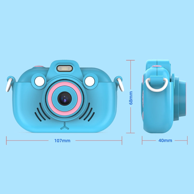 DC502 2.4-Inch 16X Zoom 2.7K Video Recording Children Digital Camera, Color: Blue + 32G