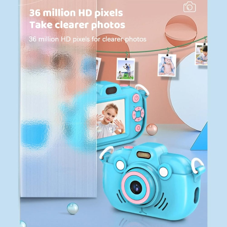 DC502 2.4-Inch 16X Zoom 2.7K Video Recording Children Digital Camera, Color: Blue + 32G