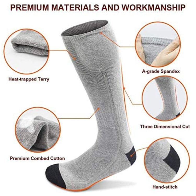 Y201 Winter Warm Tube Heated Cotton Socks Outdoor Heated Ski Socks, Style:with