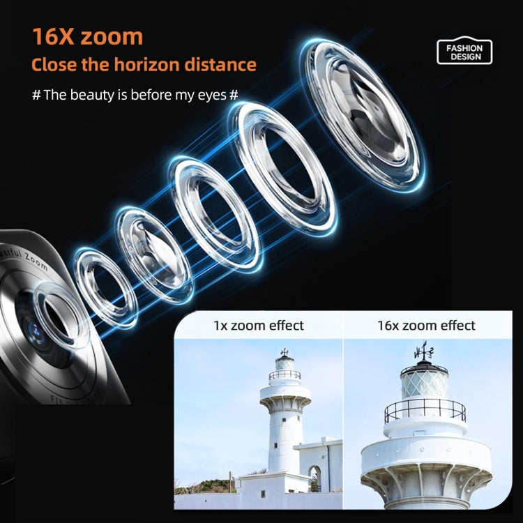 DC406L 2.4-Inch 1080P Mini HD 16X Zoom Digital Camera Home Children Camera AU Plug