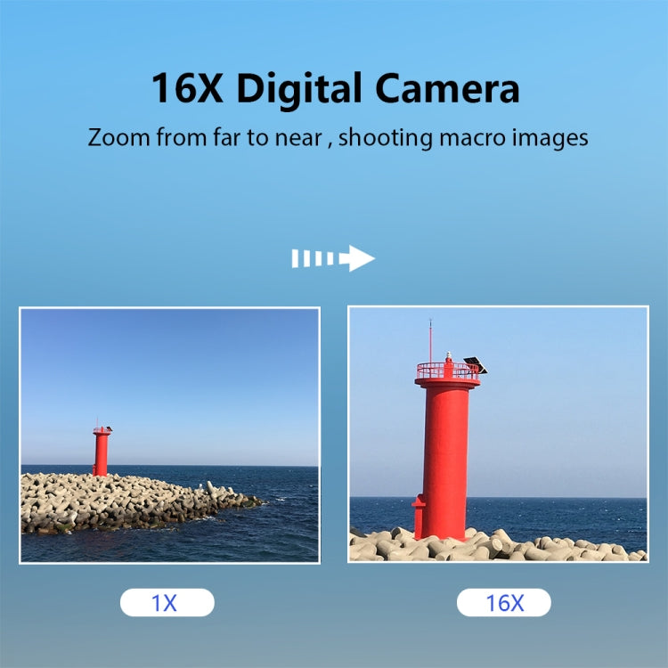 DC403L-AF 2.4-Inch 16X Zoom HD Digital Camera Mini Children Photography Camera EU Plug
