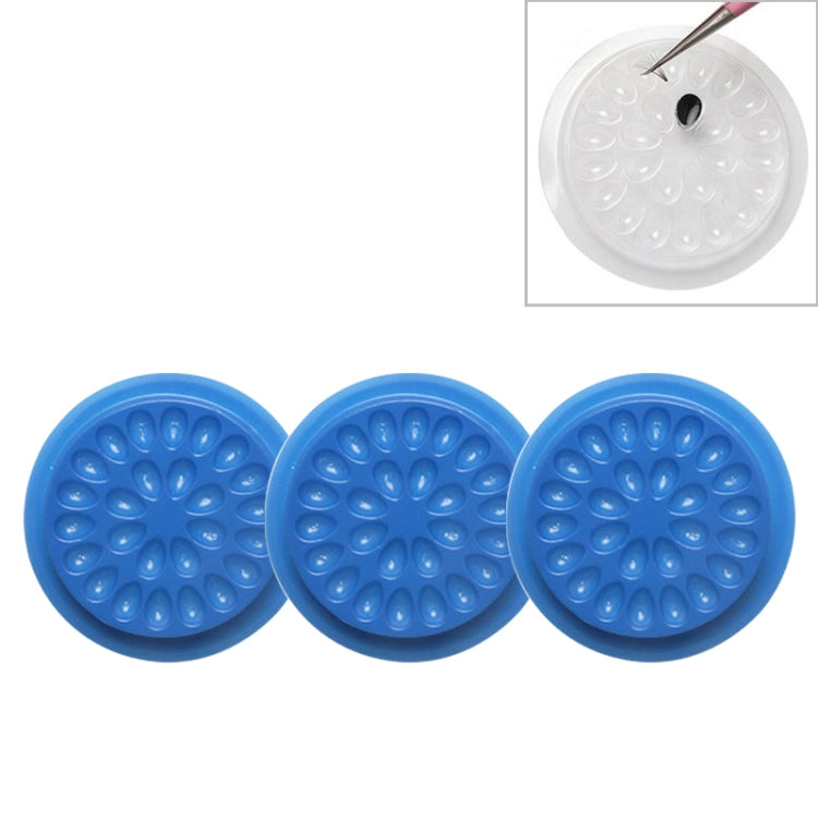 3 PCS With The Base Flower Plate Grafting Eyelashes Color Glue Tray PVC Gasket Beauty Eyelash Drop Glue Gasket