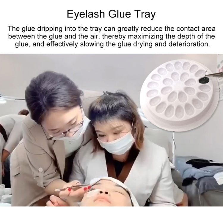 3 PCS With The Base Flower Plate Grafting Eyelashes Color Glue Tray PVC Gasket Beauty Eyelash Drop Glue Gasket