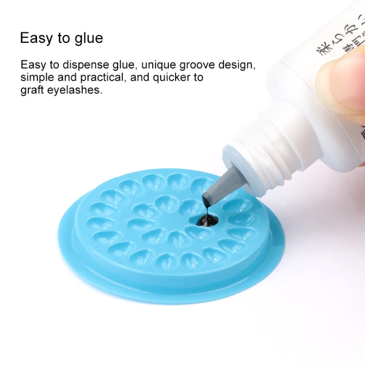 3 PCS With The Base Flower Plate Grafting Eyelashes Color Glue Tray PVC Gasket Beauty Eyelash Drop Glue Gasket