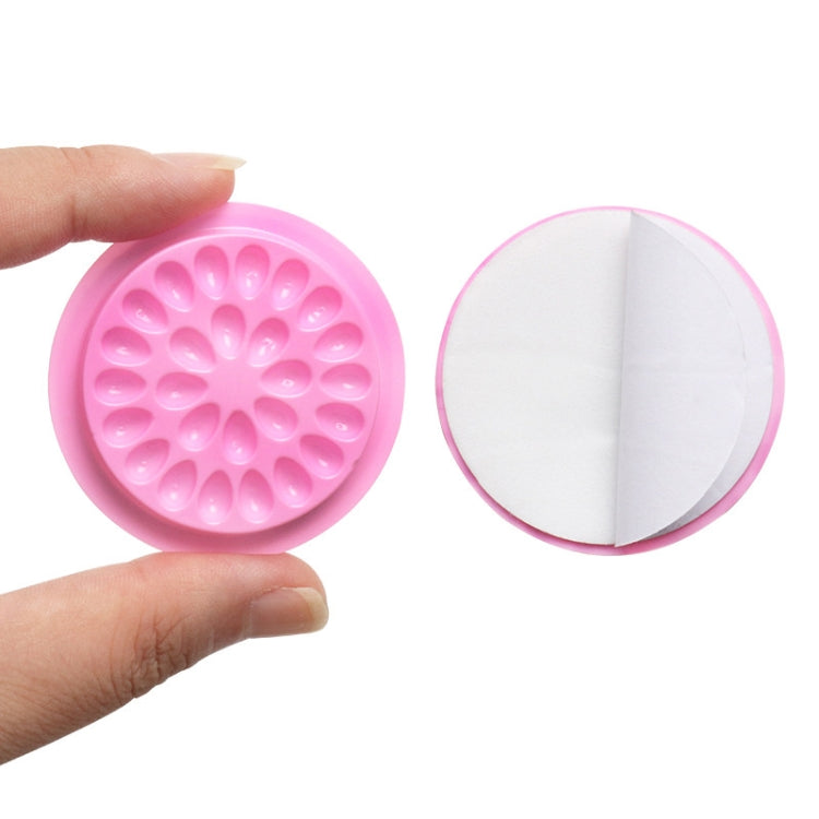 3 PCS With The Base Flower Plate Grafting Eyelashes Color Glue Tray PVC Gasket Beauty Eyelash Drop Glue Gasket