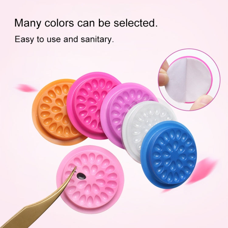 3 PCS With The Base Flower Plate Grafting Eyelashes Color Glue Tray PVC Gasket Beauty Eyelash Drop Glue Gasket
