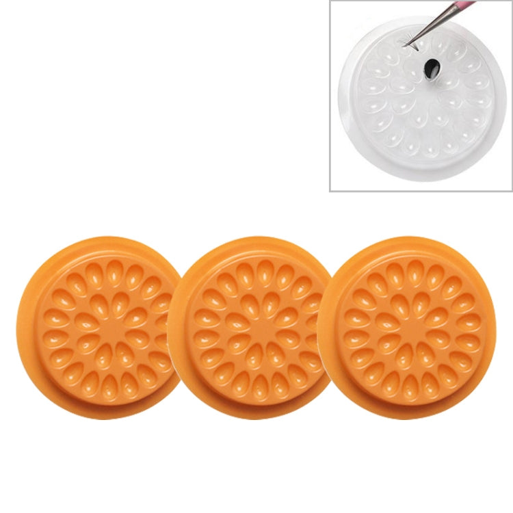 3 PCS With The Base Flower Plate Grafting Eyelashes Color Glue Tray PVC Gasket Beauty Eyelash Drop Glue Gasket