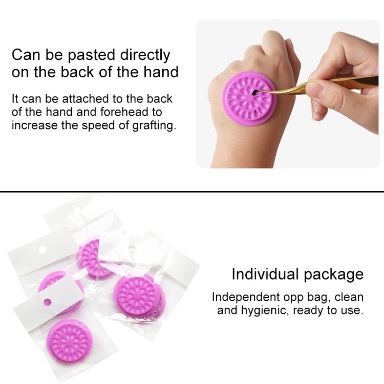 3 PCS With The Base Flower Plate Grafting Eyelashes Color Glue Tray PVC Gasket Beauty Eyelash Drop Glue Gasket