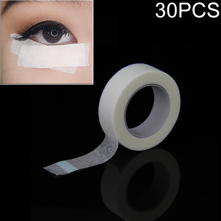 30 PCS Grafting Eyelash Tape, Breathable Insulation Tape, Special Eyelash Tape For Beauty Eyelashes, Upper And Lower Eyelids  Individually Wrapped 9m Non-Woven Fabric