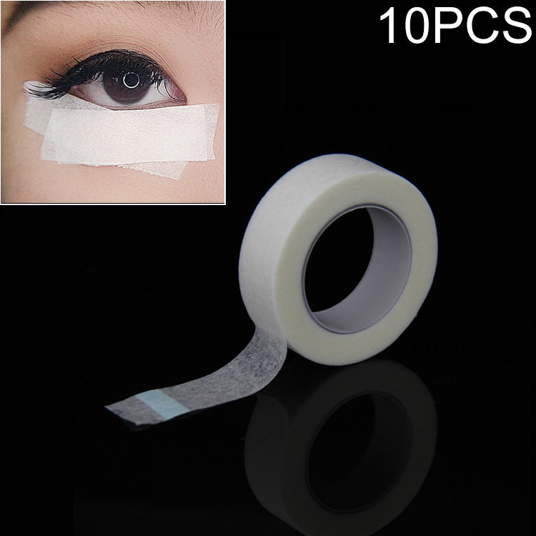 10 PCS Grafting Eyelash Tape, Breathable Insulation Tape, Special Eyelash Tape For Beauty Eyelashes, Upper And Lower Eyelids Boxed 9m Non-Woven Fabric