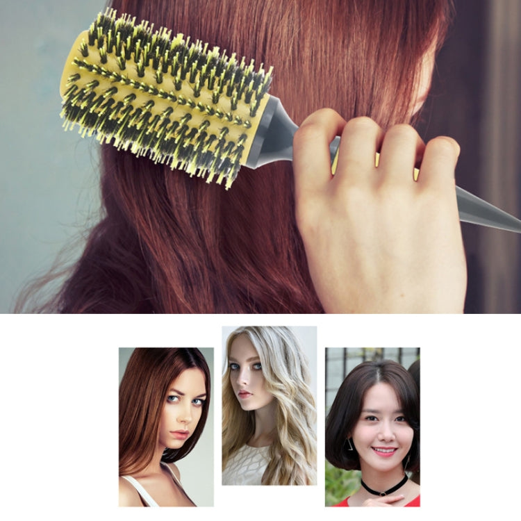 Hair Salon Boar Bristle Nylon Solid Wood Inner Curly Curling Comb, Specification: WB853-18