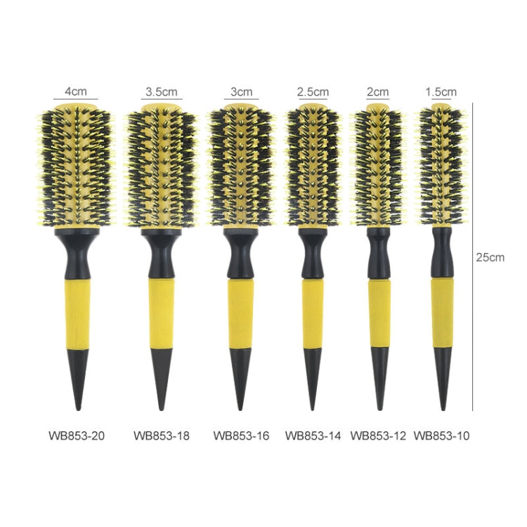 Hair Salon Boar Bristle Nylon Solid Wood Inner Curly Curling Comb, Specification: WB853-10