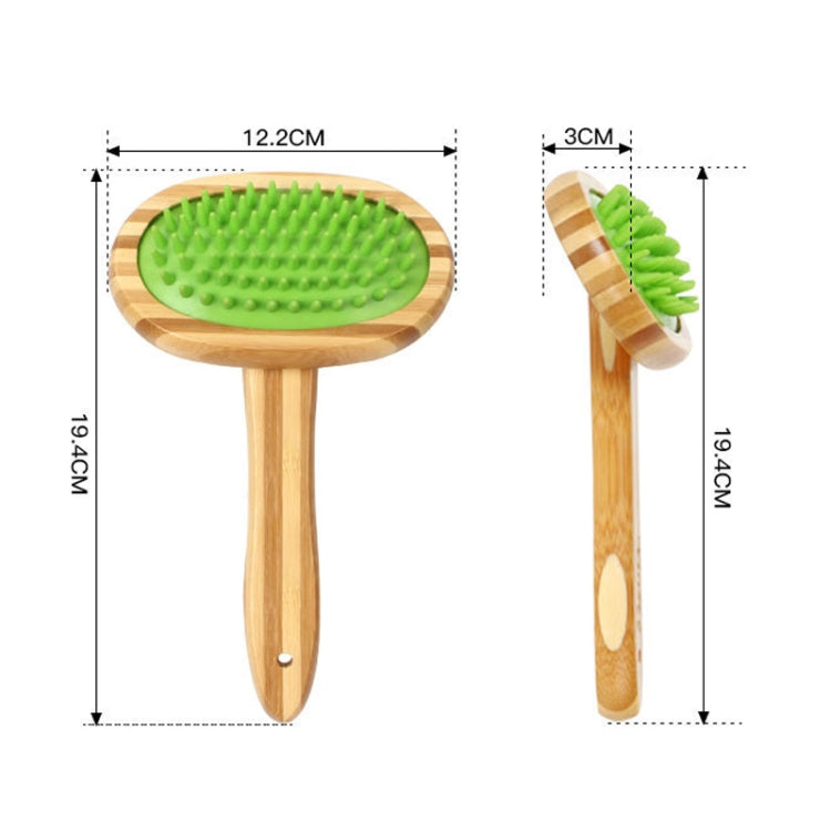 90401 Pet Bamboo Wood Handle Airbag Bathing Massage Cleaning Beauty Comb