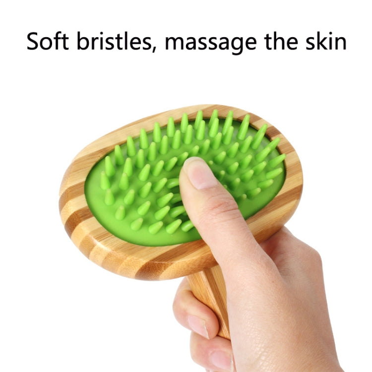 90401 Pet Bamboo Wood Handle Airbag Bathing Massage Cleaning Beauty Comb