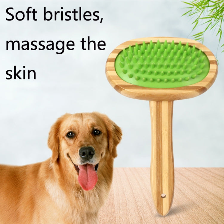 90401 Pet Bamboo Wood Handle Airbag Bathing Massage Cleaning Beauty Comb