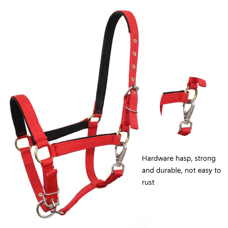 Nylon Full-Line Board Horse Rein Headstall Equestrian Supplies, Specification: S (Red)