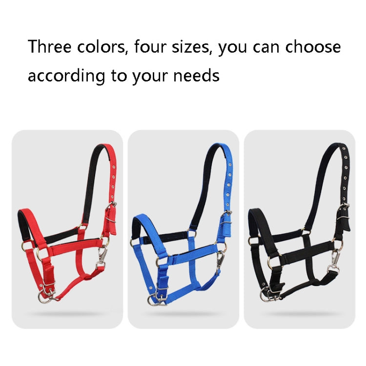 Nylon Full-Line Board Horse Rein Headstall Equestrian Supplies, Specification: XL (Blue)