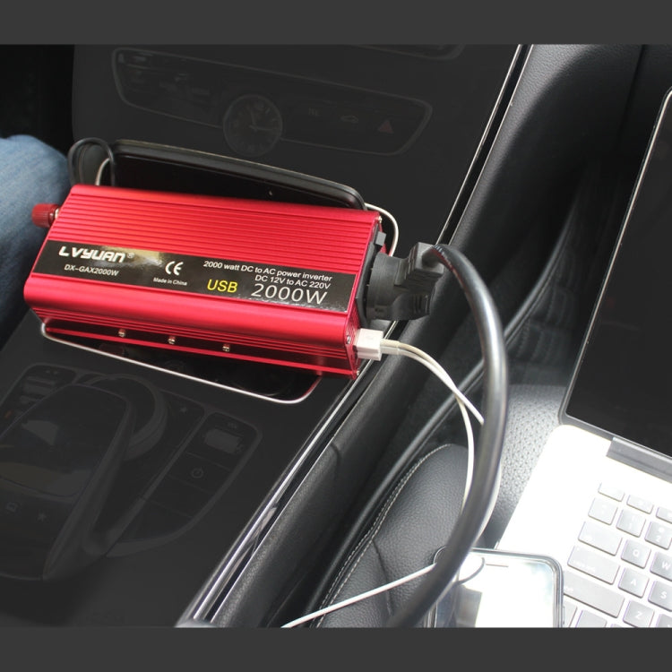 LVYUAN Car Inverter Dual USB Power Converter, Specification: 12V to 220V 1500W