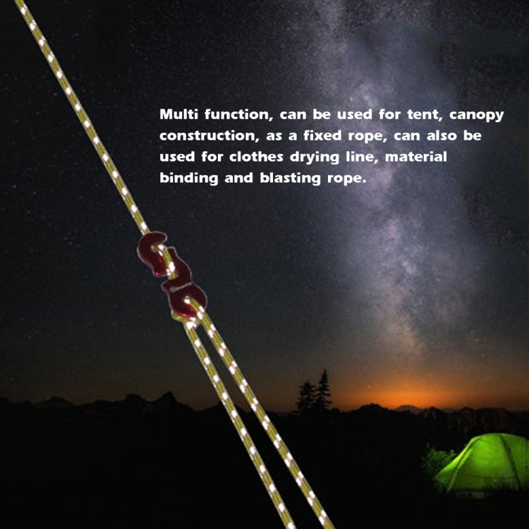 4m x 4 Rolls Outdoor Camping Tent Canopy Wind Rope Luminous Multi-Function Wind Rope Buckle Tent Fixed Rope