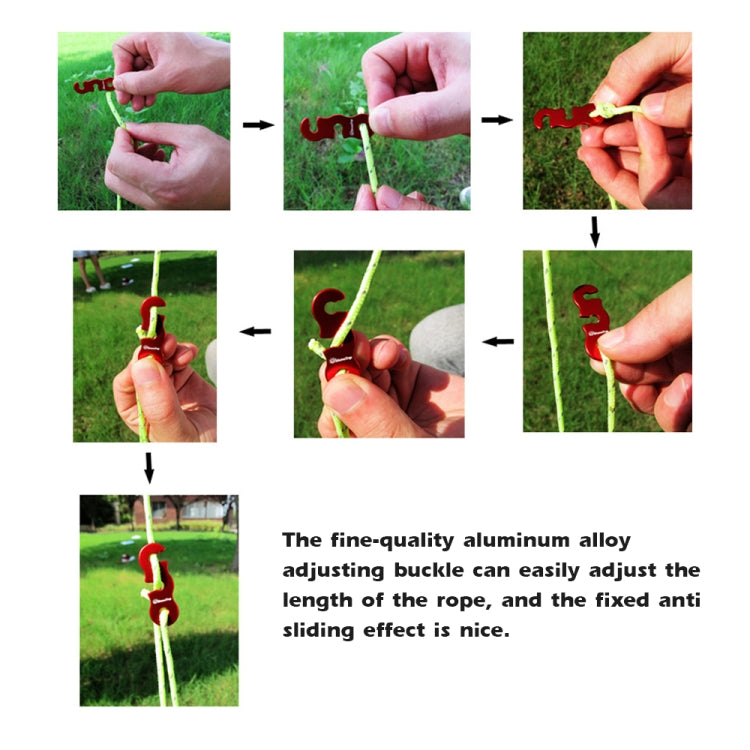 4m x 4 Rolls Outdoor Camping Tent Canopy Wind Rope Luminous Multi-Function Wind Rope Buckle Tent Fixed Rope