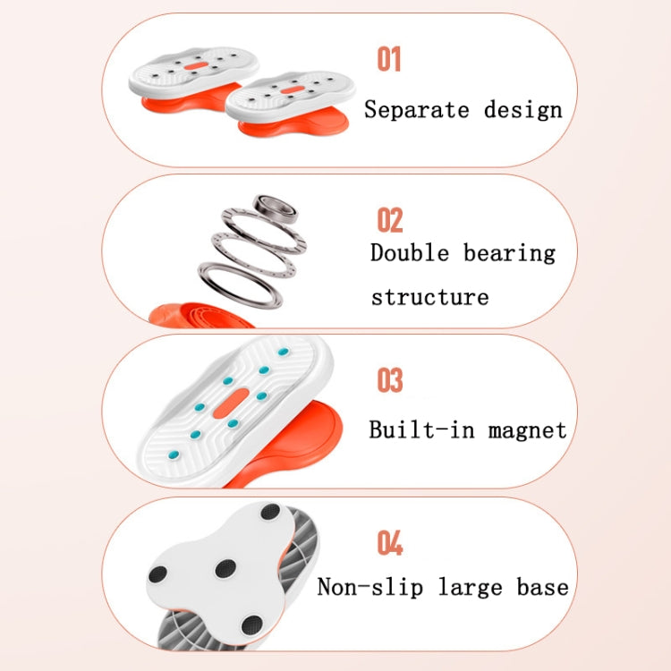 Split Body Twisting Disc Bodybuilding Thin Waist Dancing Disc Mute Fitness Equipment(Orange)