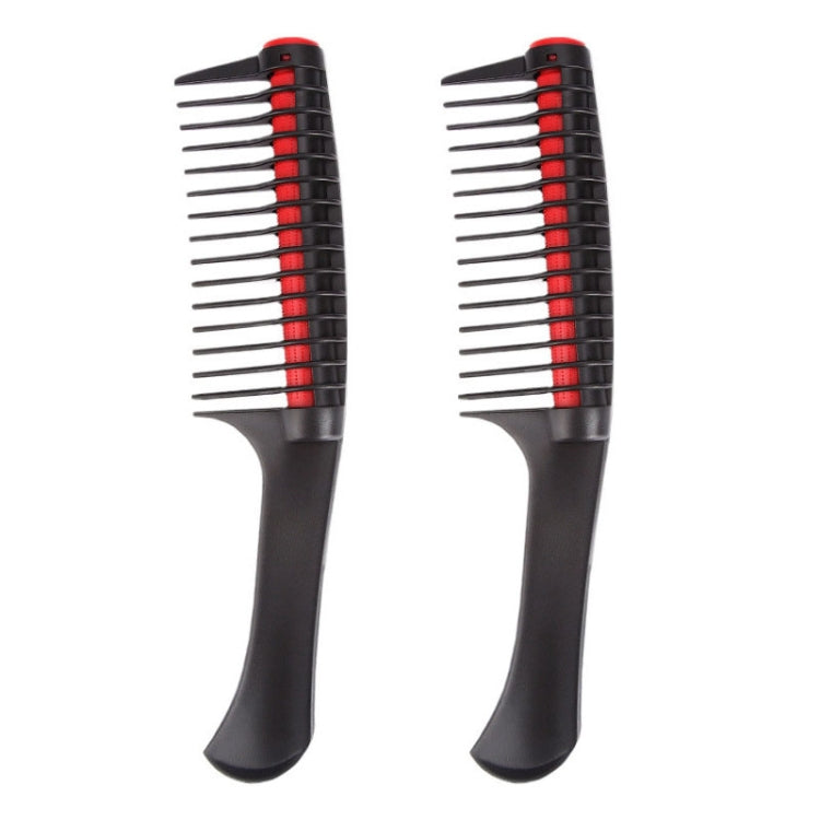 2 PCS 0089 Hair Salon Dyeing Hair Styling Brush Rolling Heart Smooth Hair Comb Brushing Hairdressing Tools(Black)