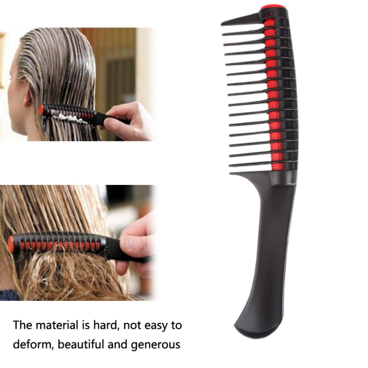 2 PCS 0089 Hair Salon Dyeing Hair Styling Brush Rolling Heart Smooth Hair Comb Brushing Hairdressing Tools(Black)